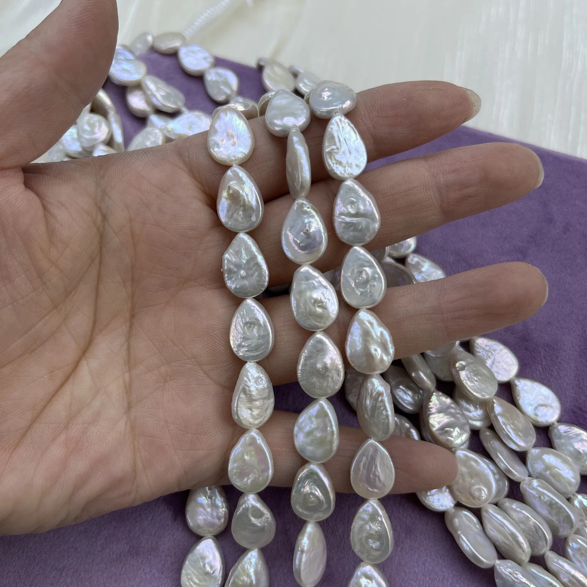 Natural Freshwater Baroque Pearl Beads String Water Drop Pearl Beads for Jewelry Making DIY Necklace Bracelet Accessories Strand