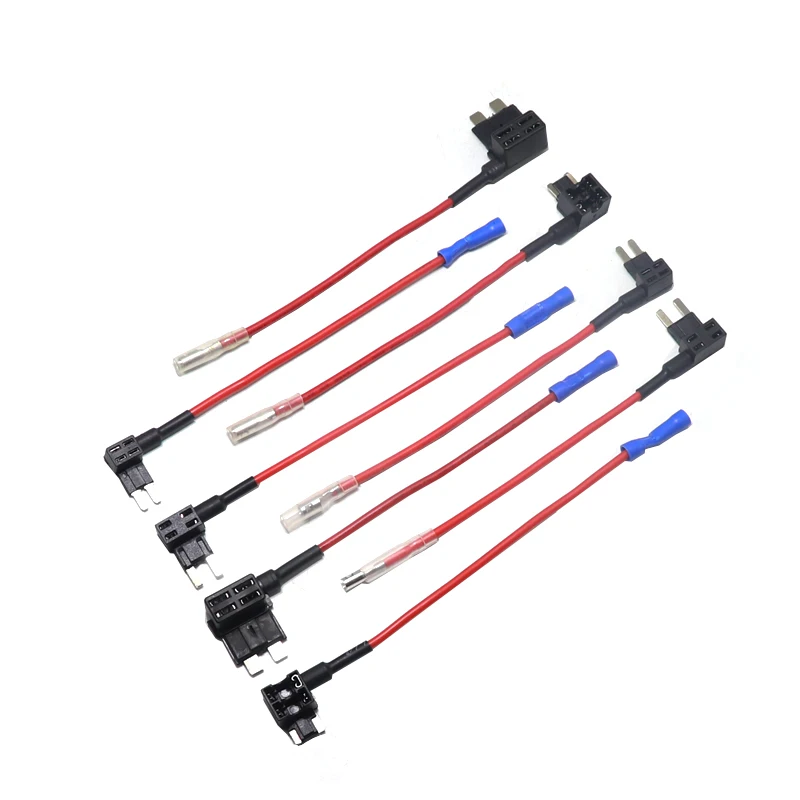 【2Set】12V MINI SMALL MEDIUM M2 Size Car Fuse Holder Add-a-circuit TAP Adapter with 5A 10A 15A 20A 25A Micro Mini ATM Blade Fuse