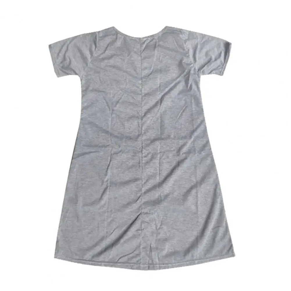 

Летняя женская длинная юбка с короткими рукавами из смеси хлопка, свободные карманы с круглым вырезом, однотонное простое повседневное платье, праздничное платье