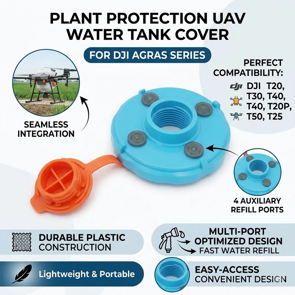 Agras T50 Water Tank Cover for Dji T20p Spraying Tank Set T25 T40 Plant Protection UAV Cap, Practical Replacement Accessories