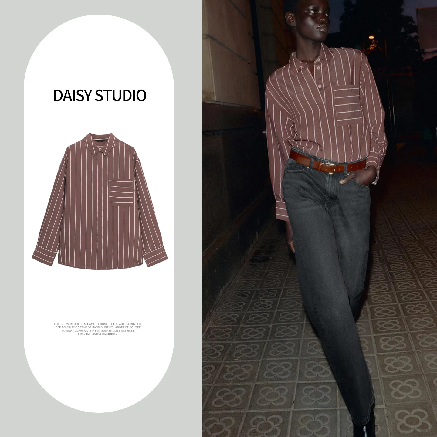 

Новая зимняя женская рубашка с длинным рукавом, отложным воротником, карманами, в полоску, свободного кроя, из полиэстера, приятная к телу, дышащая