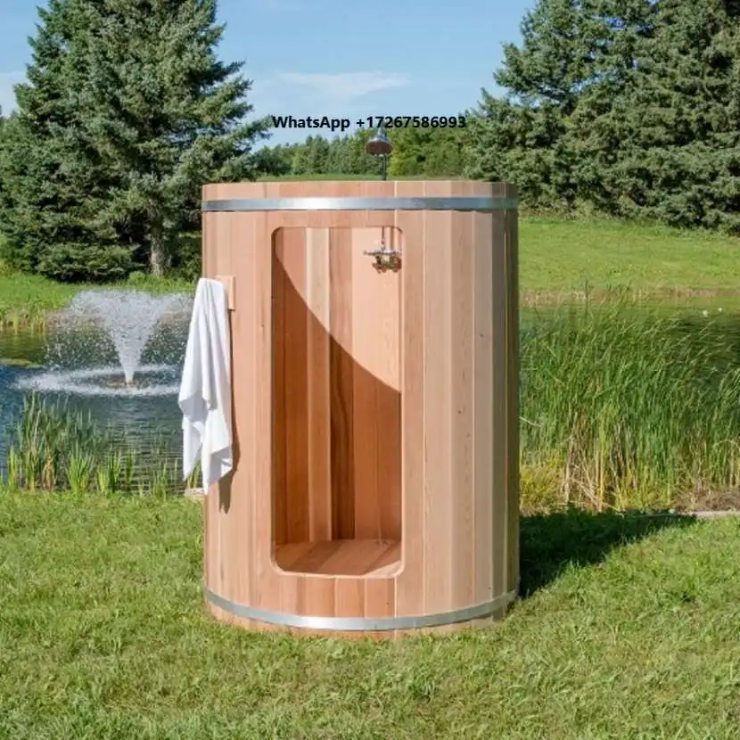 Thunder Cedar Outdoor Shower Privacy Enclosure with Door Panel