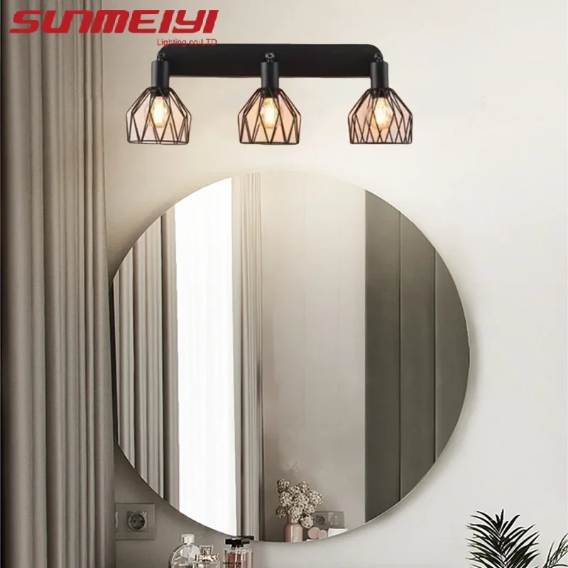 Modern Black Bedroom Ceiling Lamp Industrial Style Simple American Living Room Entrance Corridor Lighting