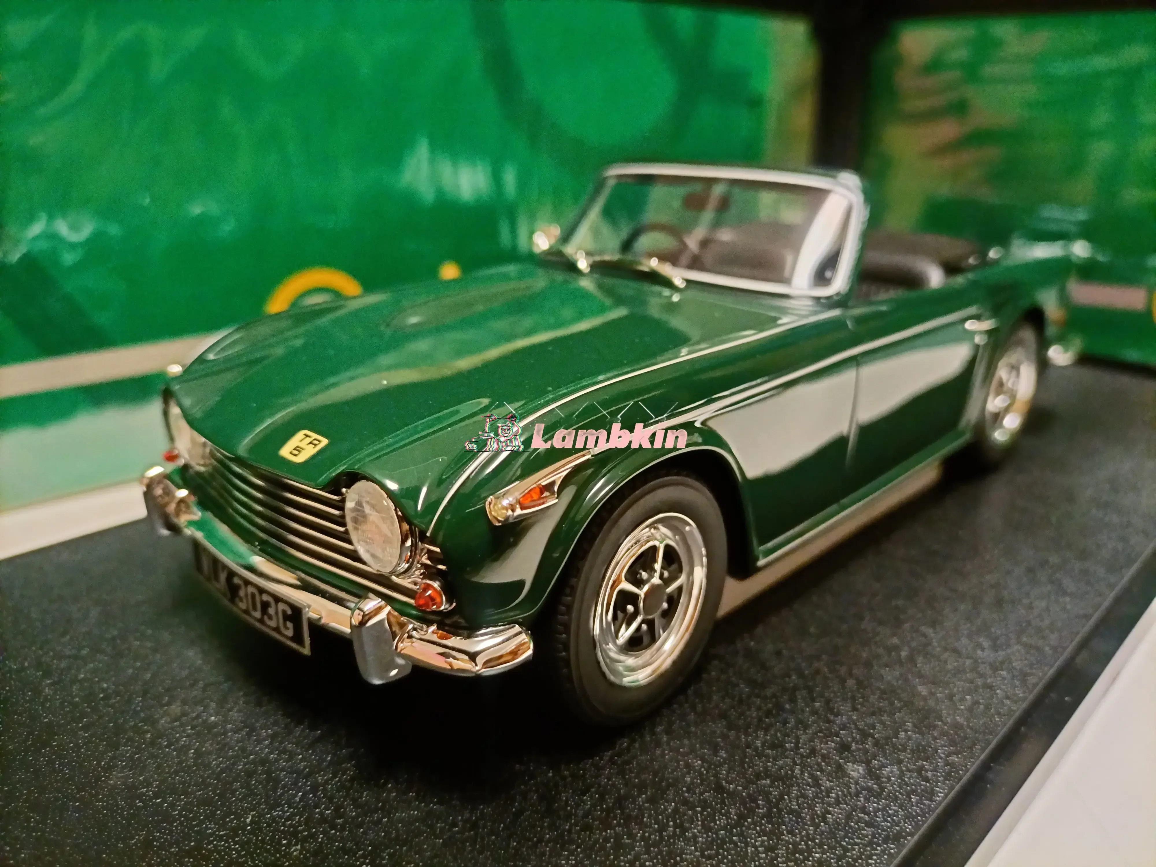 Культовый 1:18 Lotus Roadster TR5 Pi 1968, британская зеленая модель, классические старые автомобили, миниатюрная модель автомобиля