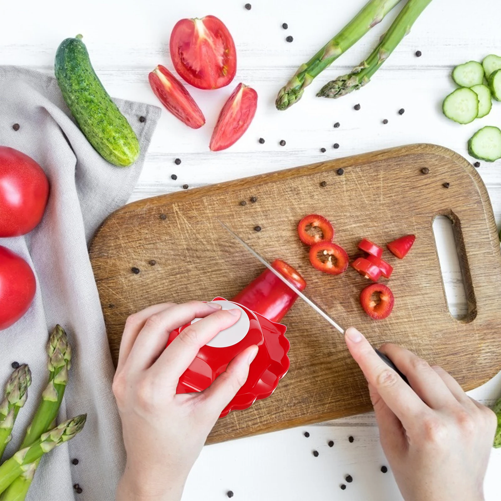 

2PCS Food Slicer Safety Holder Plastic Stainless Steel Finger Protector Guard Vegetable Fruit Cheese Meat Kitchen Tool