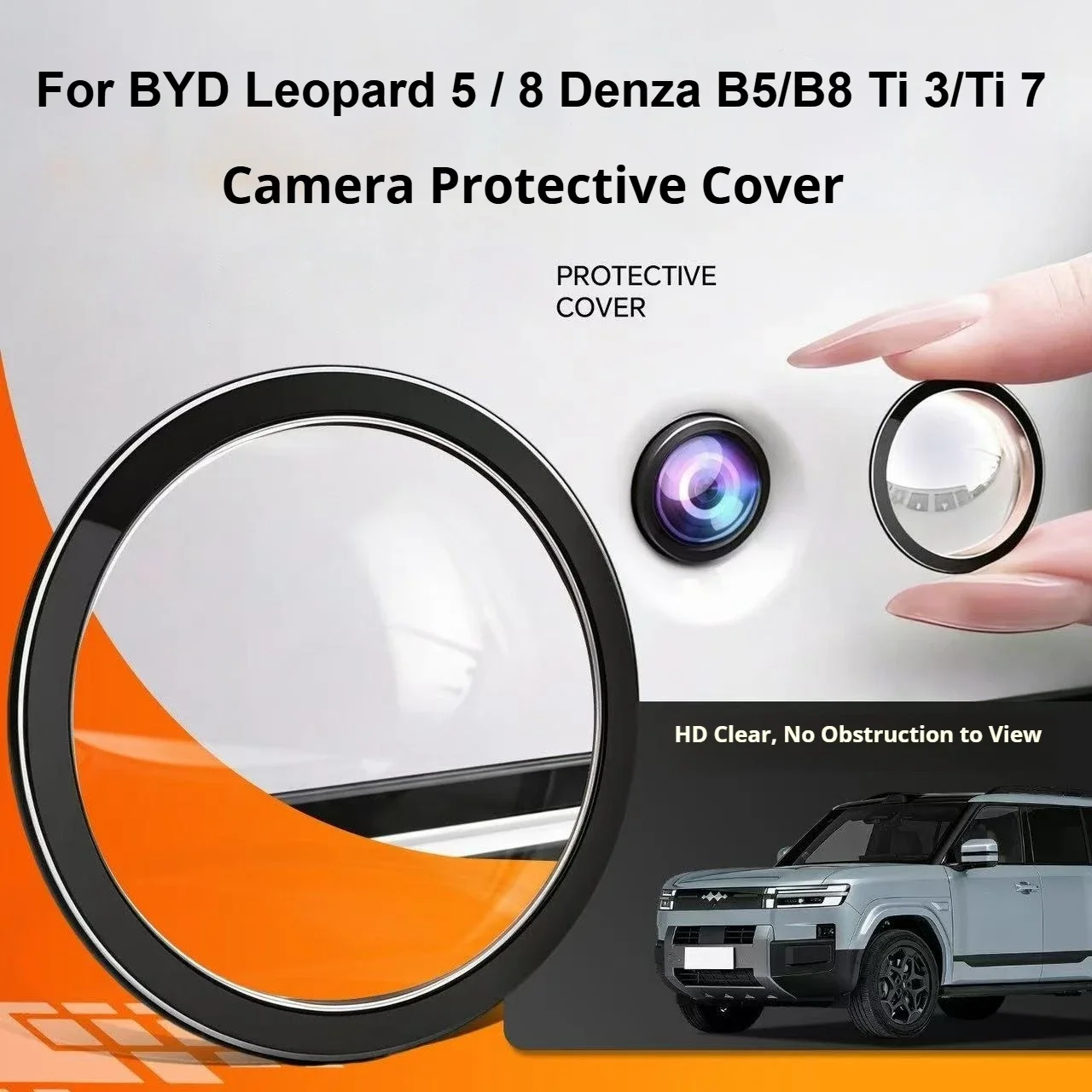 For BYD Leopard 5 8 Denza B5 B8 Ti 3 Ti 7 Car Camera Protection Cover 360° Panoramic Anti-fog Function Camera Lens Cover