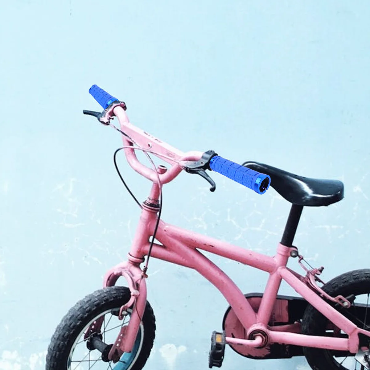 

1Pair Road Cycling Skid-Proof Grips Dual-End Screw Locks Wear-Resistant High Breathability Blue Bike Handlebar Cover