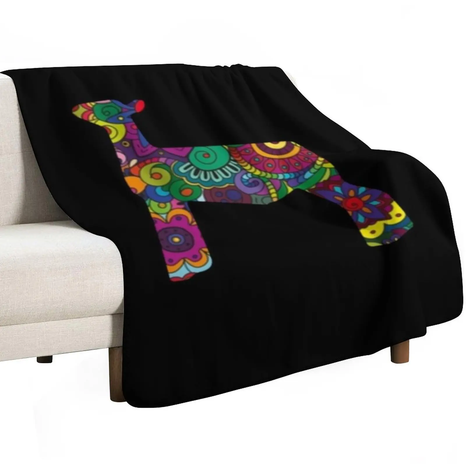 70s Floral Lamb, Livestock Show, Show Lamb Design Throw Blanket Retros decorative Camping Tourist Hair Blankets
