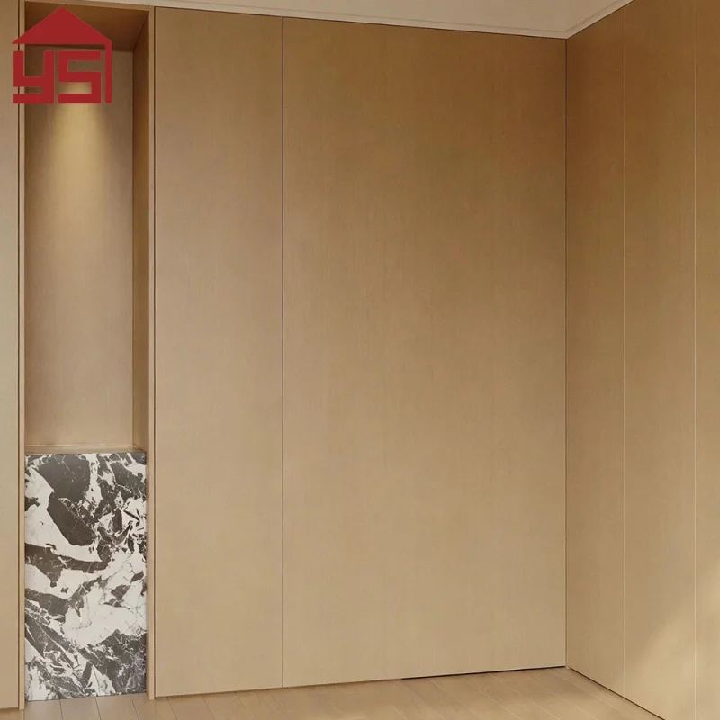 custom.Oak Wood Storage Cabinet with Built-in Lighting and Marble Accent Bedroom Linen & Sundry Organization