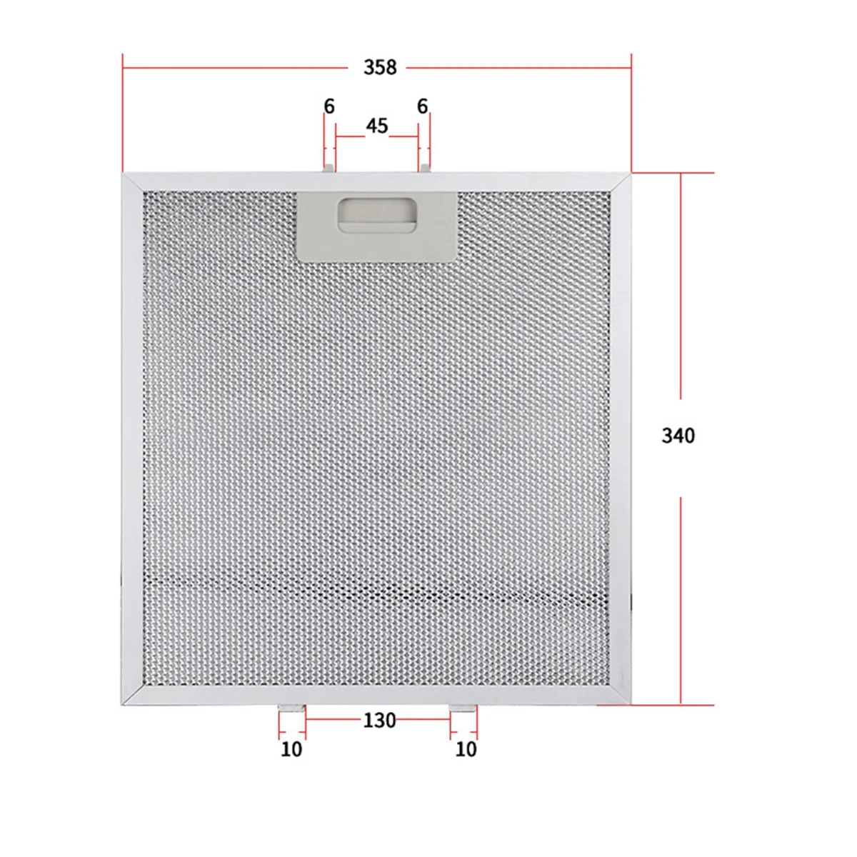 2PCS Range Hood Filter Cooker Hood Grease Filter Kitchen Extractor Ventilation Aluminium Aspirator