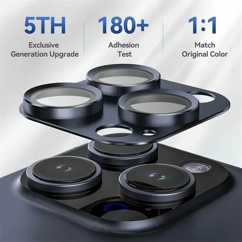 1PCS Metal Camera Lens Glass Protector For IPhone 16 16 Pro Max Plus Tempered Glass Lens Back Cover Accessories
