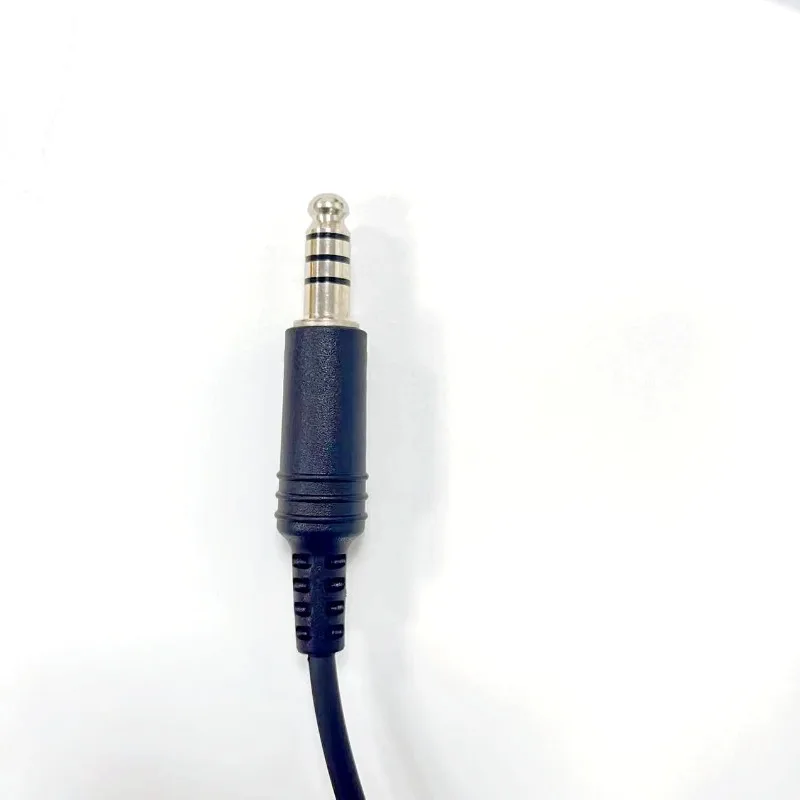 GA Dual Plugs Cuffie per aviazione generale a U174/U Connettore adattatore per cuffie per elicottero Cavo di prolunga per cablaggio civile da 7,1 mm