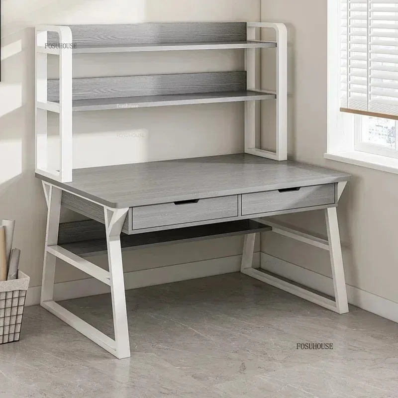 Desktop Computer Desks with Drawer Office Furniture Student Study Desk Simple Modern Office Desks Home Bookshelf Integrated GM