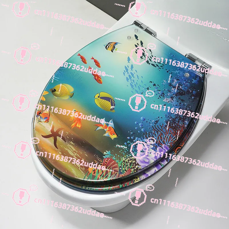 Toilet Cover Household General Toilet Cover Thickened Old-fashioned Seat Resin Cushion Quick Removal Silent Cover