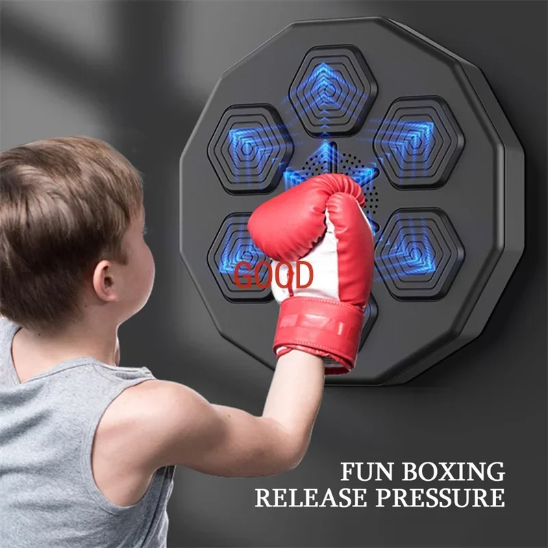 Умная музыкальная боксерская машина, настенная мишень, мешок с песком со светодиодной подсветкой, расслабляющая тренировочная мишень для бокса, спортивная реакция на ловкость