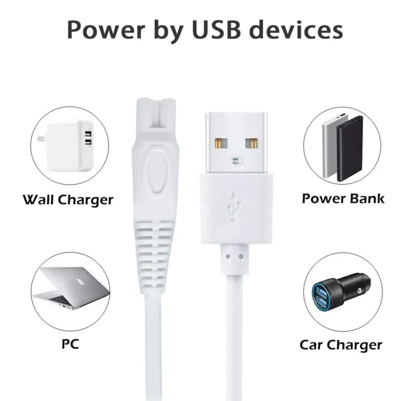 USB Cord Fast Charging Cable for Finishing Touch Flawless Body Electric Shaver for Flawless Legs 5V Power Cord Charger