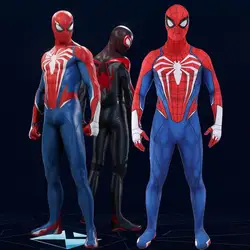PS5 INSOMNIAC Advanced Suit Spiderman Costume Cosplay Superhero Zentai Bodysuits Jumpsuit Spandex Halloween Costume Adut Boys