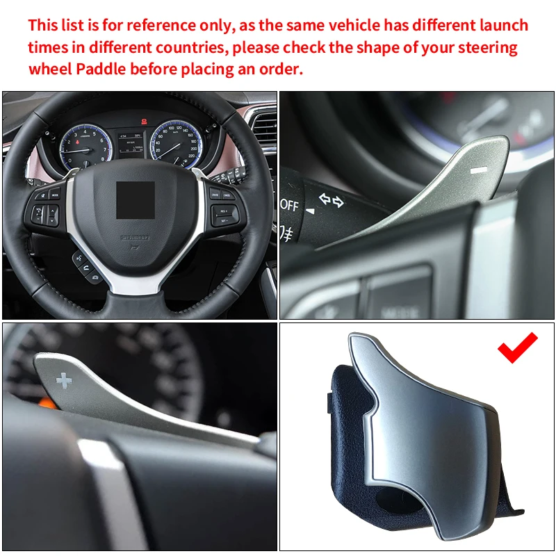 عجلة توجيه سيارة التحول مجداف لسوزوكي فيتارا SX4 S-Cross Swift Sport 2012-2023 Escudo Ciaz Alivio DSG شيفتر تمديد #2