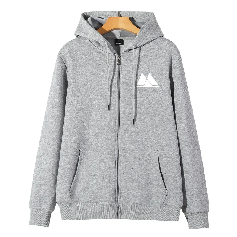Spring and summer new jacket, loose fit for couples, breathable slimming sports casual top, gray multifunctional hooded, pure co