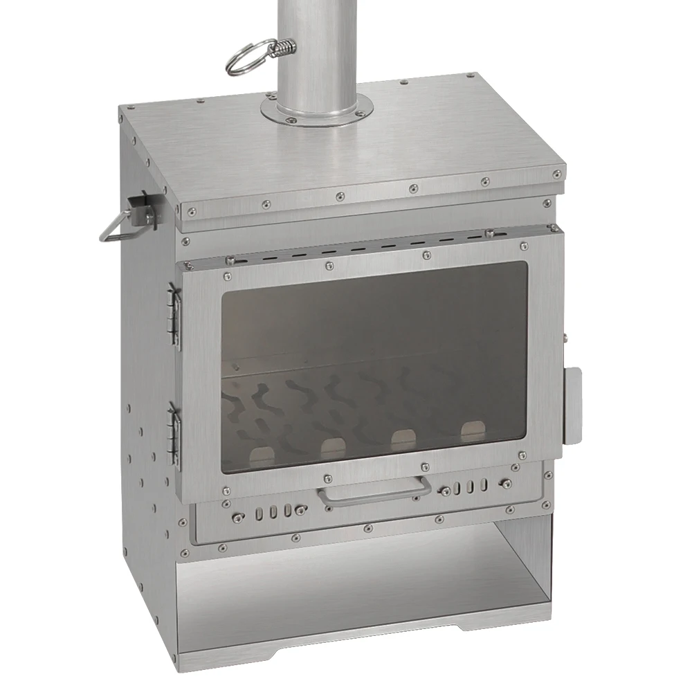 

Титановый камин — компактная портативная титановая дровяная печь для кемпинга, гриля, приключений и бушкрафта