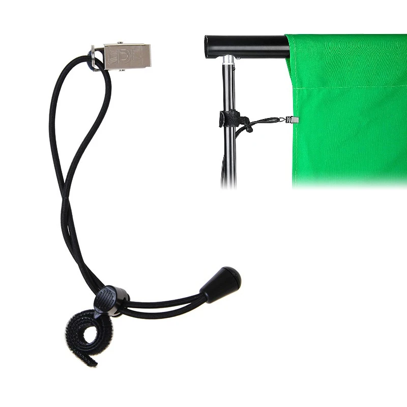 Flexible Elastic Cord Background Clips for Cloth Muslin Paper Backdrops Adjustable For Photo Studio Light Stand Support System