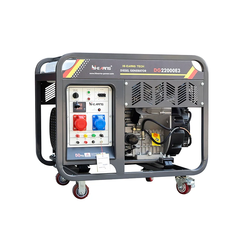 20KVA/16KW  220/380V 50Hz diesel Generators DG22000E3 Open Frame Portable diesel Generators for Home