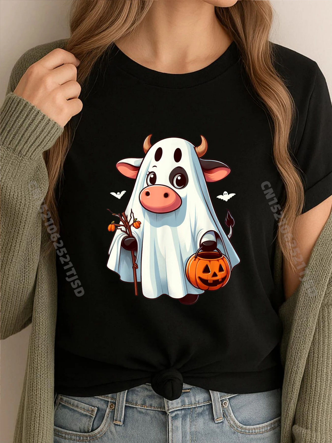 

Cow Ghost Halloween Farmer Trick Or Treat Cow Lover Christian Tshirt Woman Man Camiseta