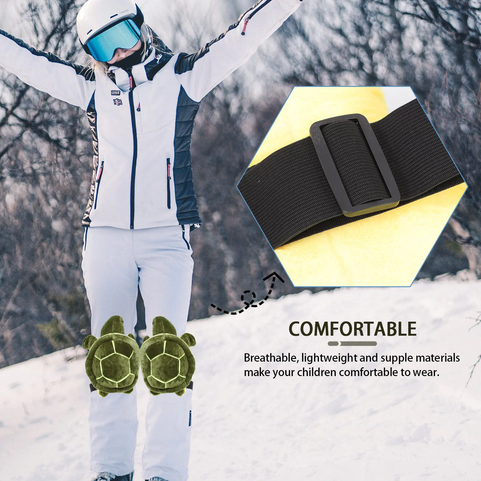 

Защитная подушка для ягодиц от падений для детей, в форме черепахи, мягкая, гибкая, для защиты бедер, идеально подходит для катания на лыжах, коньках, зимних видов спорта на открытом воздухе