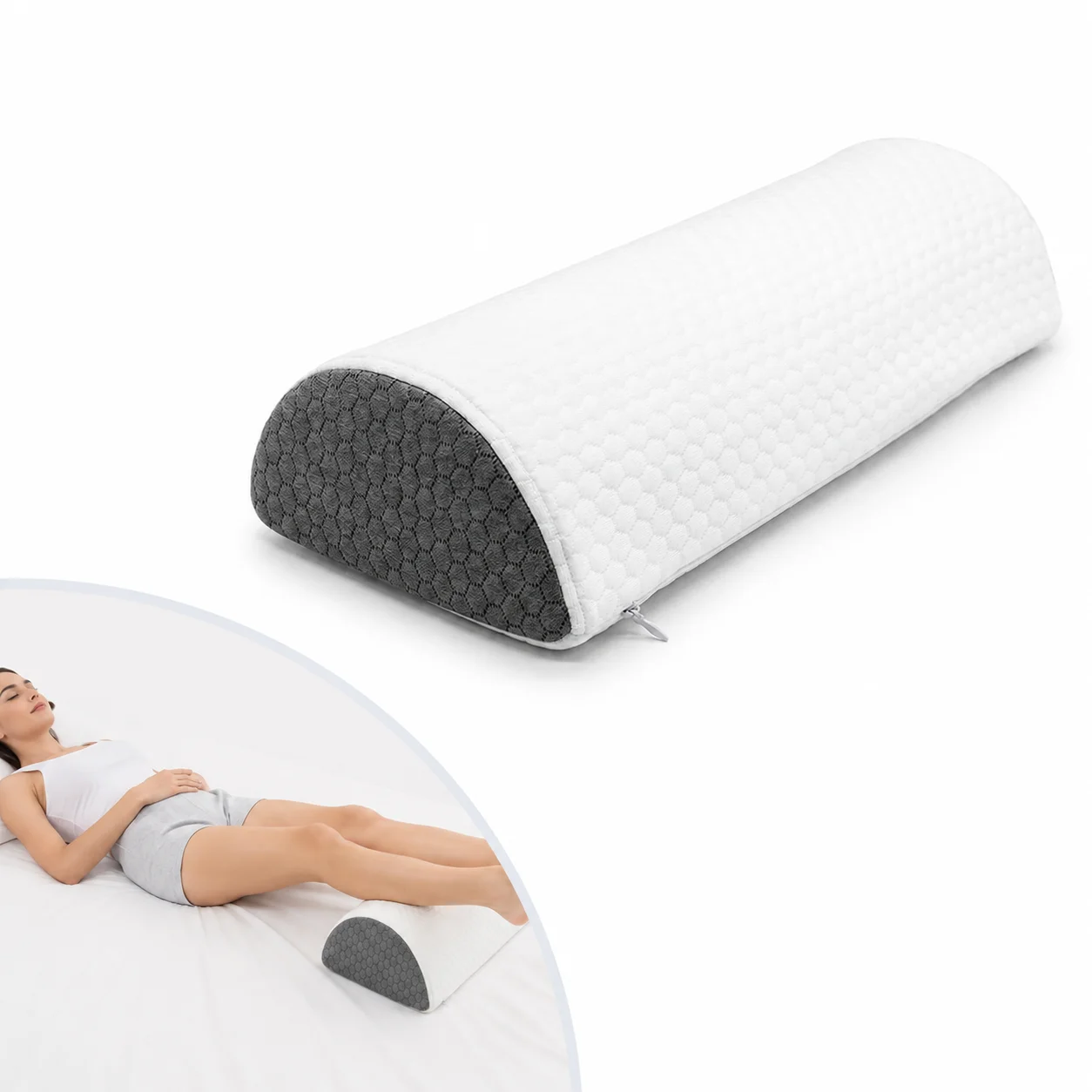 Memory-Schaum Stützkissen Ergonomisches Multifunktionales Taillen- und Rückenkissen zur Linderung von Rückenschmerzen mit Waschbarem Bezug