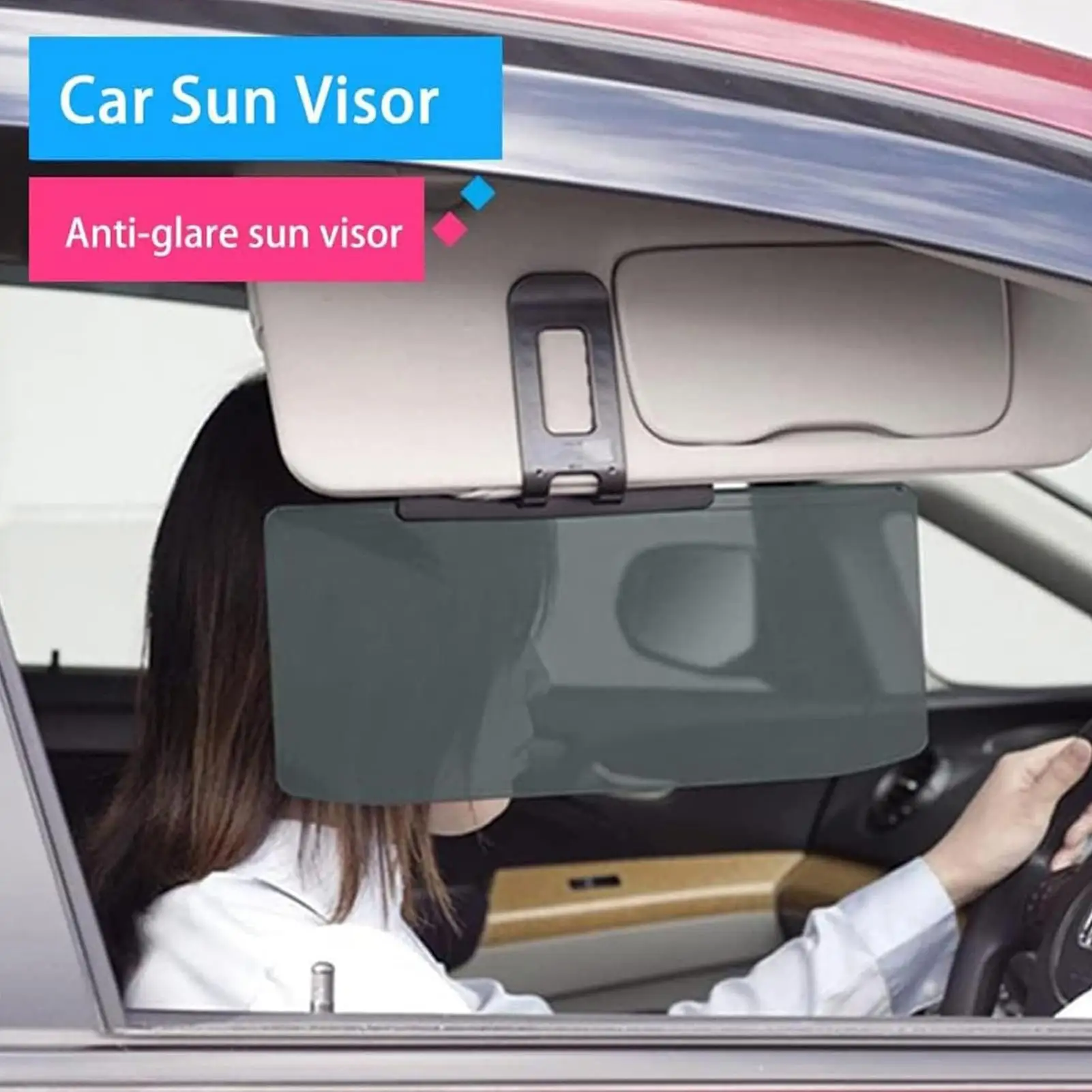 Pour référence à la description     Pare-soleil de voiture Protection des yeux pare-soleil visières de Protection solaire pare-brise robuste pare-soleil en verre