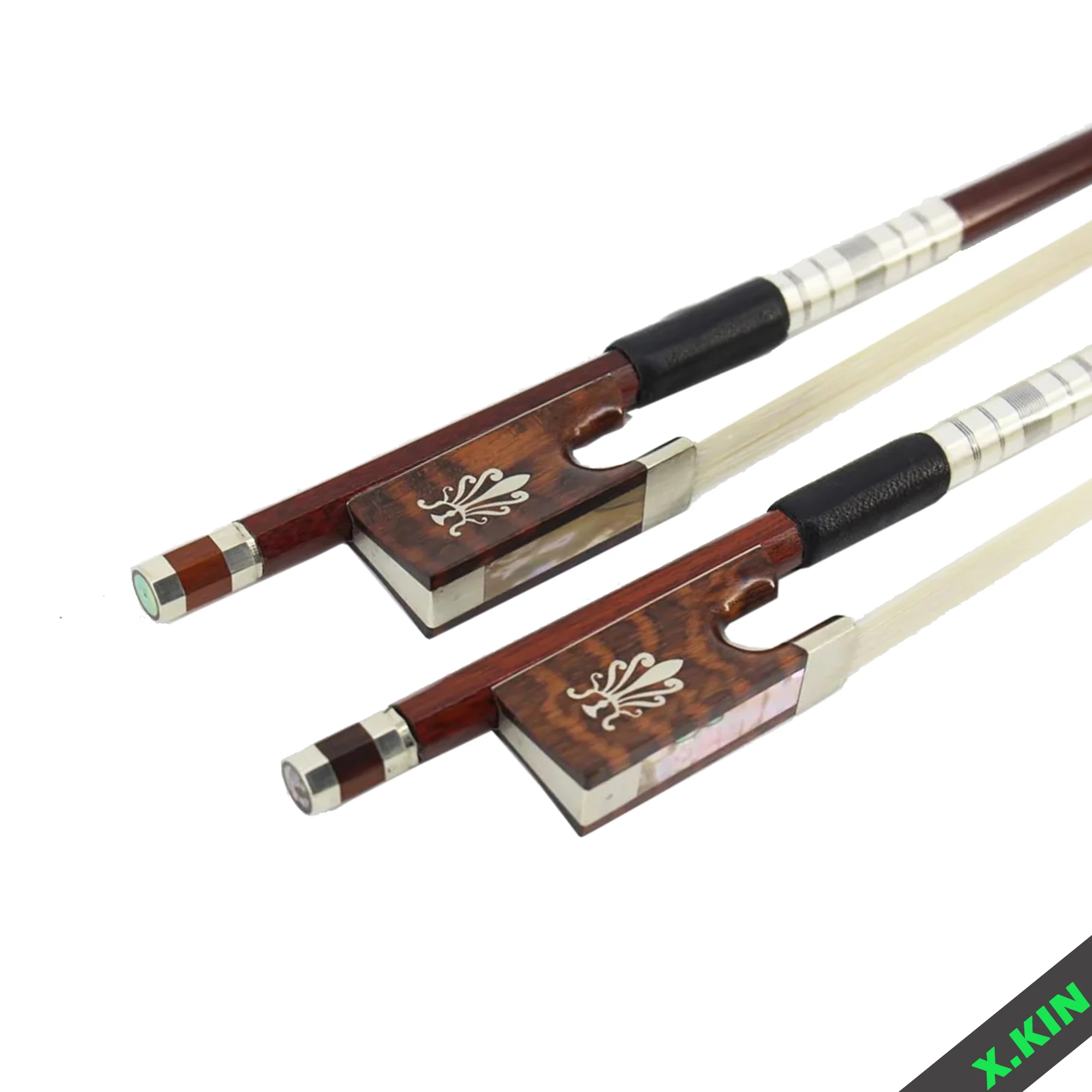 

Violin Bow 4/4 Wood Grain Carbon Fiber Snake Grain Wood Tail Library Violin Bow