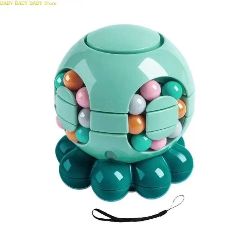 Q81A ROUTING Bean Cube Spinner Fidgets Toy, Stress Reliefs Fidgeles Ensiety Relief Learning & Education Toy Gift Toy
