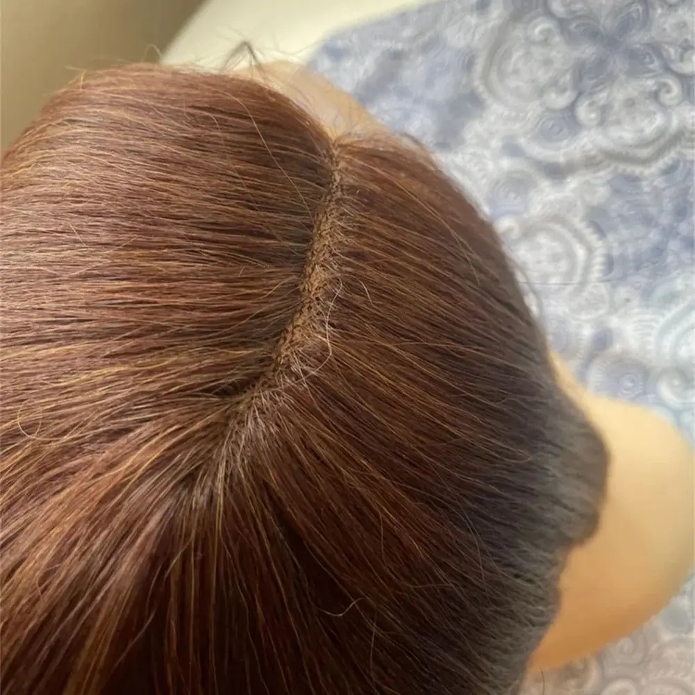 Realistic Top Bob Wig Lace Front Wig Milk Chocolate Wig Straight Cool Brown Highlight Wig Summer Daily Use Wig HD Lace Wig Grils