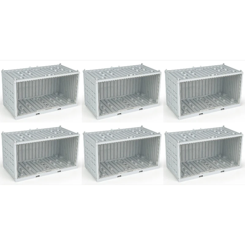6pcs Toy Display Box Miniature Desktop Container Storing Mini Figures MOC Military Scene Building Model Additions Storage Boxes view 5