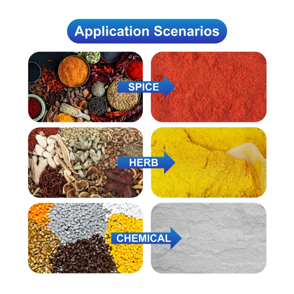 Small Business Customized Stainless Steel Grain Feed Processing Grinder Corn Flour Hammer Mill Fine Tooth Claw Crusher Machine
