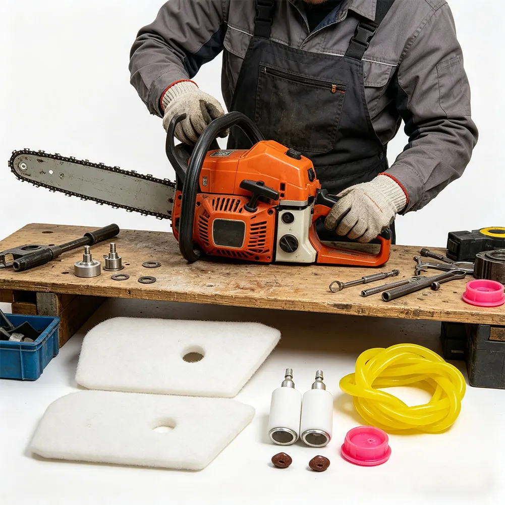 White Grass Trimmer Fuel Easy Installation Filter Kit Optimized Fuel Flow Reliable Engine Performance White Grass