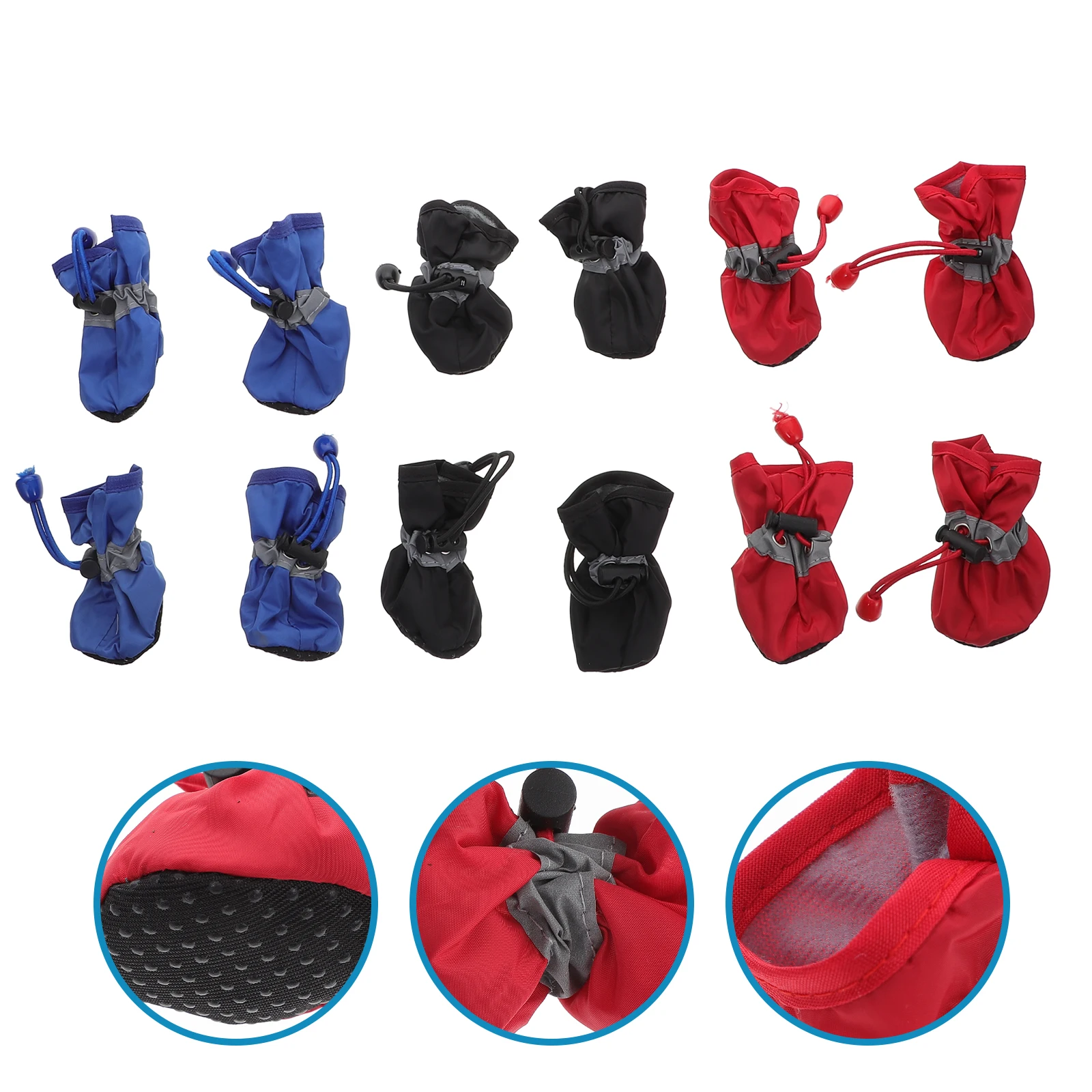 

3 Sets Dog Rain Boots Thickened Waterproof Non slip Paw Protectors Pet Shoes Durable Comfortable Long Use Travel