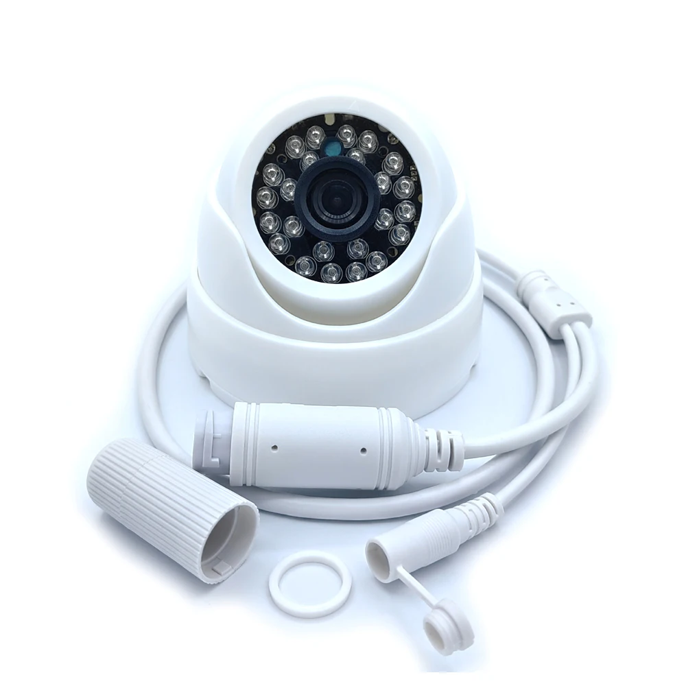 Audio 3MP HD POE camera Indoor low illumination AI Intelligent POE IP Camera H.265AI IR night vision  White