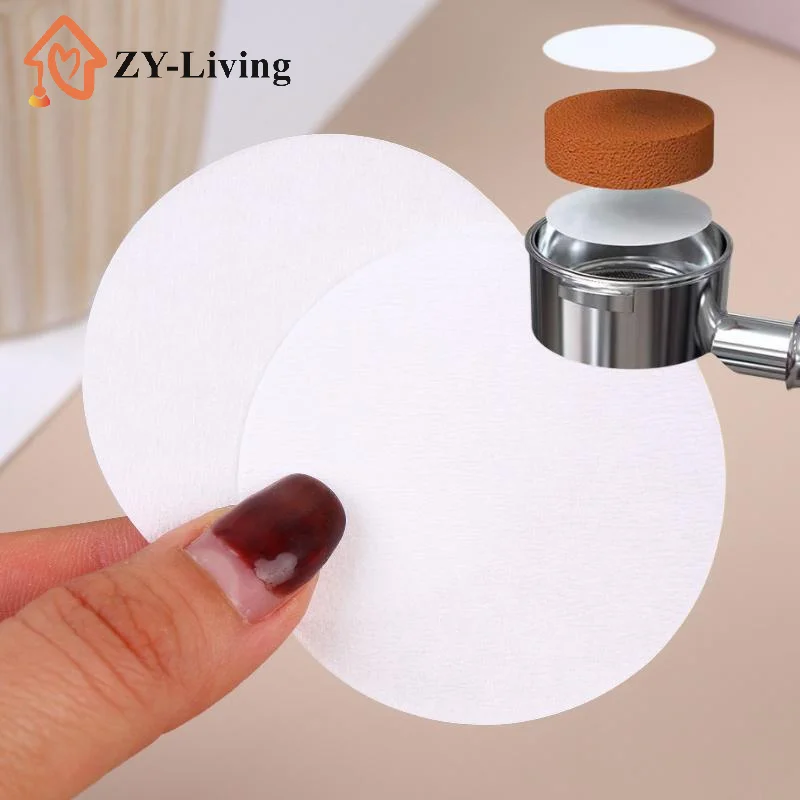 Barista Coffee Paper Filter Unbleached 51mm 53mm 54mm 58mm 100/500Pcs  For Home Office Professional Espresso Machine