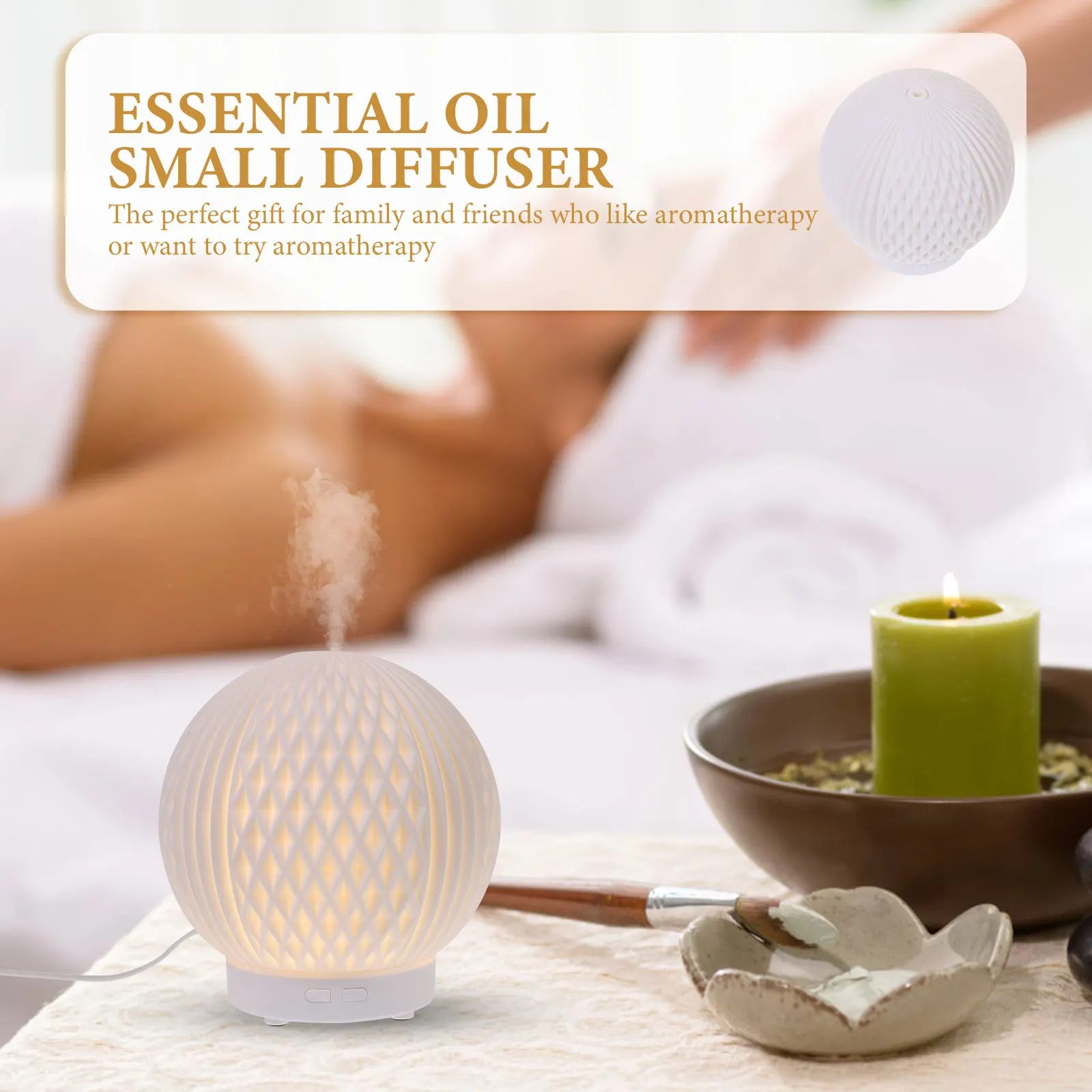 

Essential Oil Diffuser Aroma Humidifier Night Light Home Mist PP PC Desk Office Bedroom Kids Room Baby Living Decor Sturdy