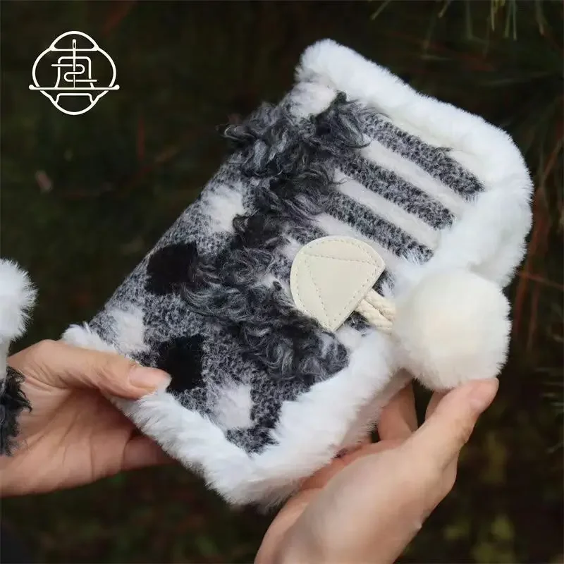 【Christmas Snow】Original Handmade A5 A6 Notebook Covers Protector Book Sleeve Crafted Fabric Products Diary Cover,in Stock