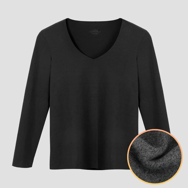 

Men's Velvet Thickeneded Autumn Clothing, Men's Autumn and Winter Single-Piece Warm Tops, Slim Long-Sleeved Bottoming Shirts