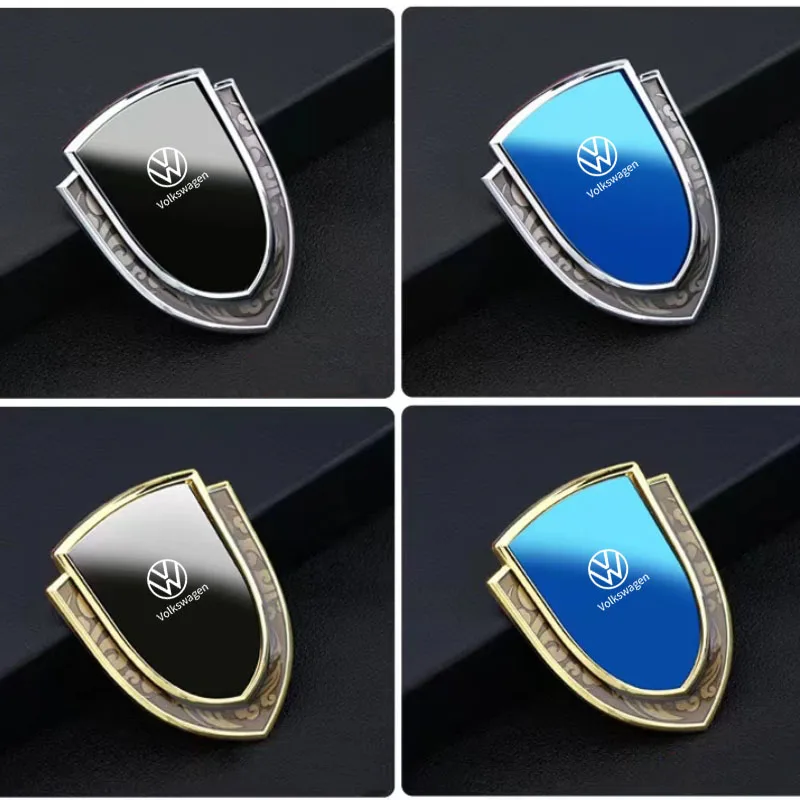 

3D Metal Chrome Shield Emblem Car Fender Side Tail Body Sticker ForVolkswagen VW Golf 6 7 Passat Polo Touran Tiguan 4 Motion MK4