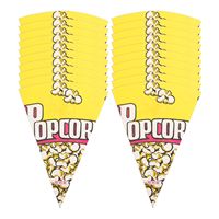 100 Pcs Popcorn Paper Bag Triangle Cone Shaped Food Storage Safe Durable Premium Material Candy Cake Snack Box