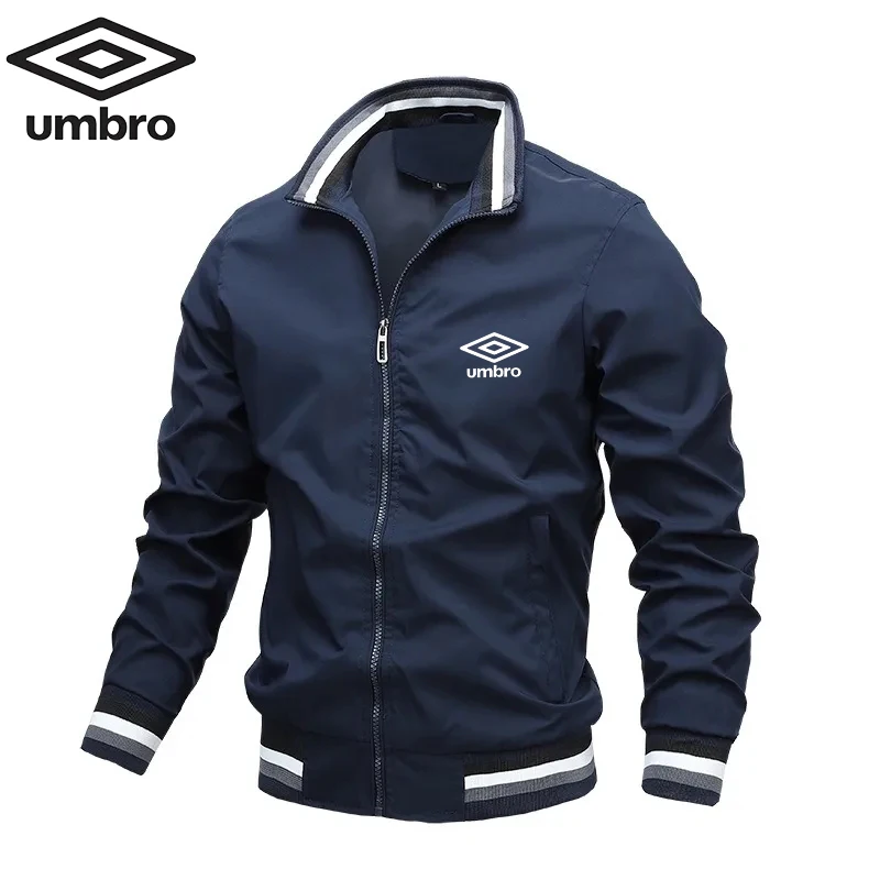 Embroidered Umbro Men's Zippered Jacket Seasonal High-quality Business Leisure Outdoor Sports Jacket Assault Jacket