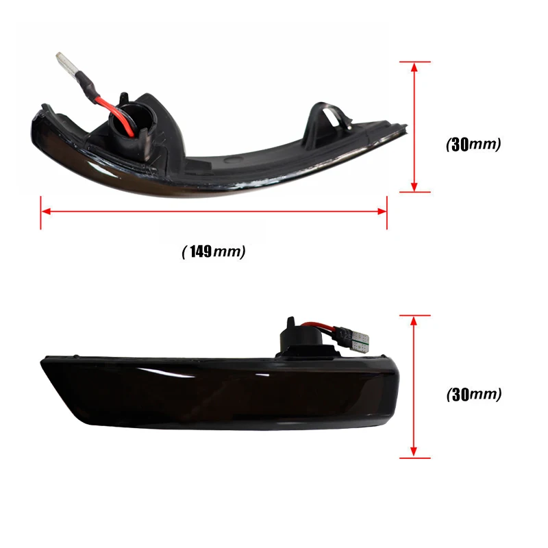 Автомобильные передние зеркала заднего вида, янтарные светодиодные динамические мигающие указатели поворота для Ford Fusion Focus Mk2 Mk3 Mk4 12V