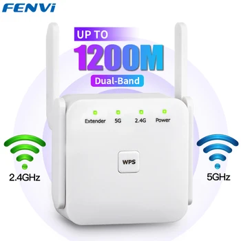 5Ghz WiFi 리피터 AC1200 Wi-Fi 부스터 WiFi 확장기 증폭기 2.4G/5GHz Wi-Fi 신호 부스터 장거리 네트워크 액세스 포인트