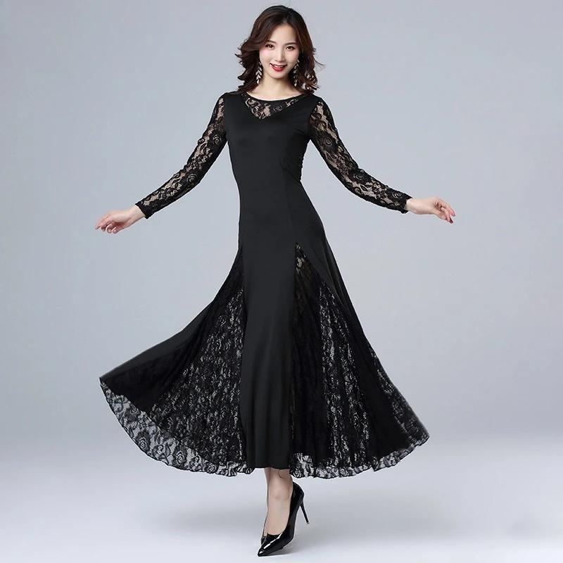 

customized women's adult belly dance ballroom dance modern dance waltz lace long dress stage exotic dancewear costumes skirts