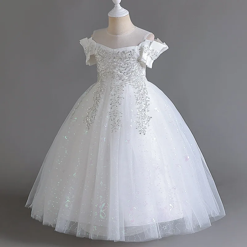 

2024 new girl dress princess dress bridal gown puffy dress emcee banquet piano performance children's evening dress