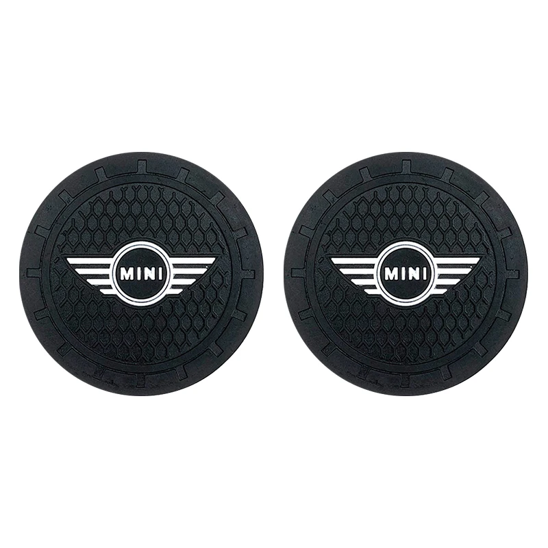 1/2pcs PVC Car Cup Mat Anti-slip Bottle Holder Coasters For BMW MINI Cooper One JCW Clubman Countryman R55 R56 F55 F56 R57 R58